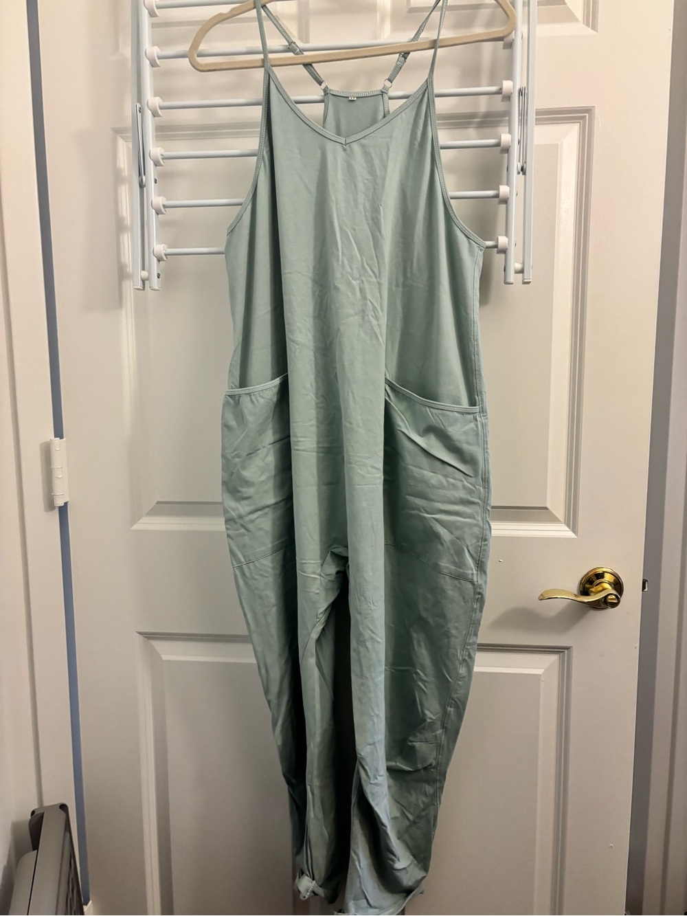 Sage Green Sleeveless Pocket Jumpsuit